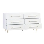 TOV Furniture Trident White 6 Drawer Dresser