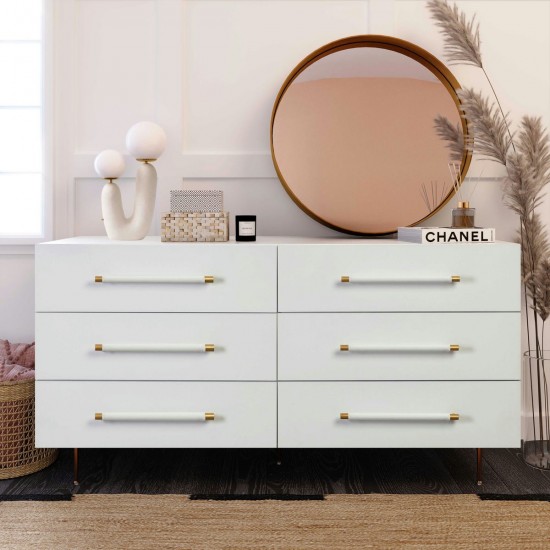 TOV Furniture Trident White 6 Drawer Dresser