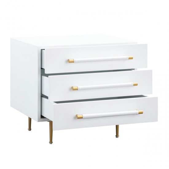 TOV Furniture Trident White Nightstand