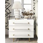 TOV Furniture Trident White Nightstand