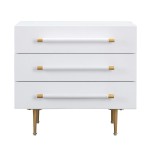 TOV Furniture Trident White Nightstand