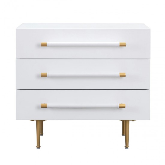 TOV Furniture Trident White Nightstand