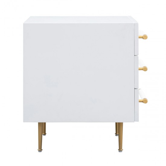 TOV Furniture Trident White Nightstand