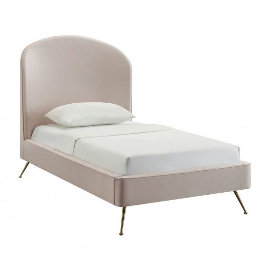 TOV Furniture Vivi Blush Velvet Bed in Twin