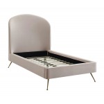 TOV Furniture Vivi Blush Velvet Bed in Twin