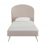 TOV Furniture Vivi Blush Velvet Bed in Twin