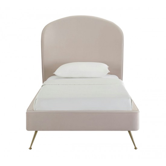 TOV Furniture Vivi Blush Velvet Bed in Twin