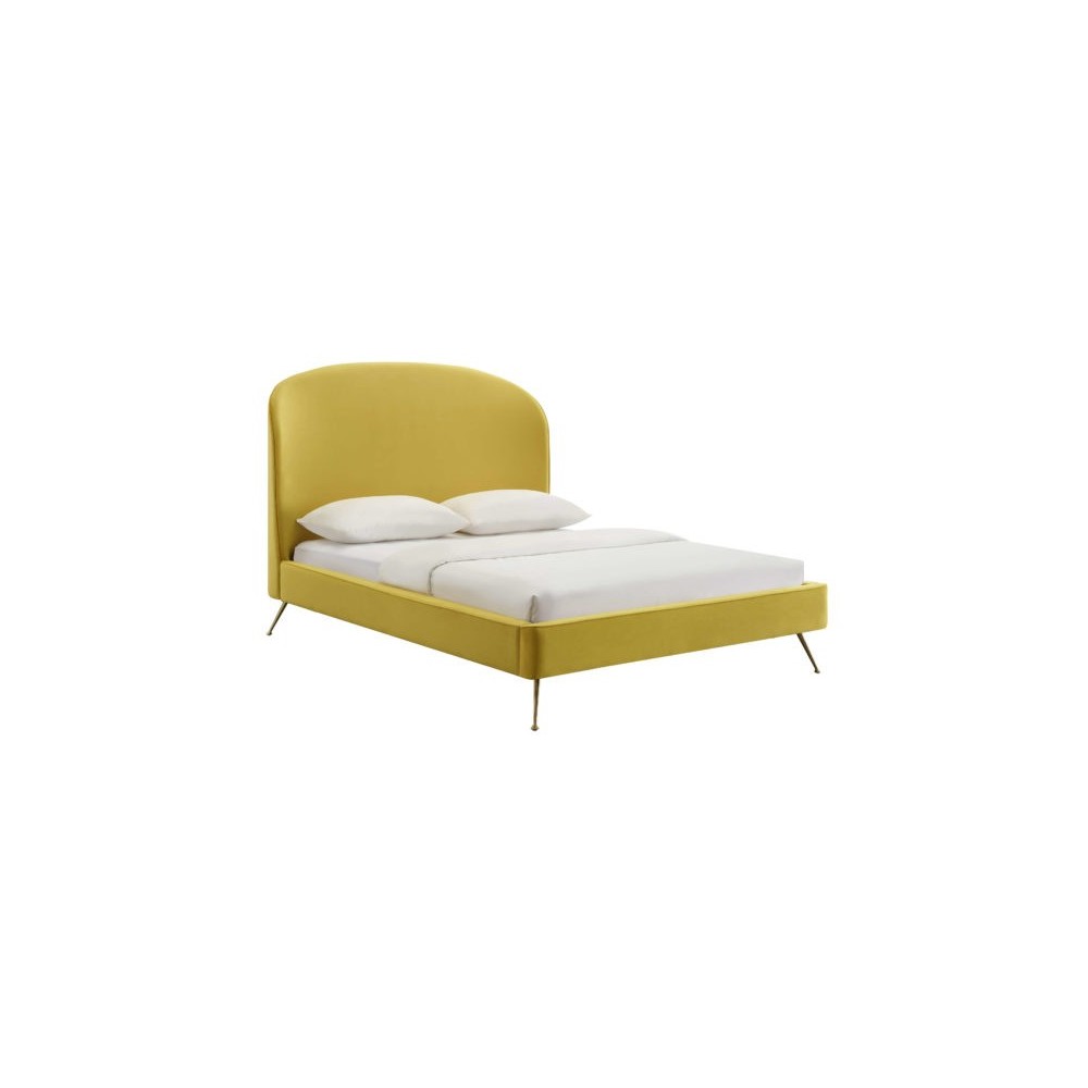 TOV Furniture Vivi Burnt Gold Velvet Bed in King