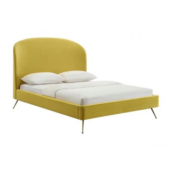 TOV Furniture Vivi Burnt Gold Velvet Bed in Queen