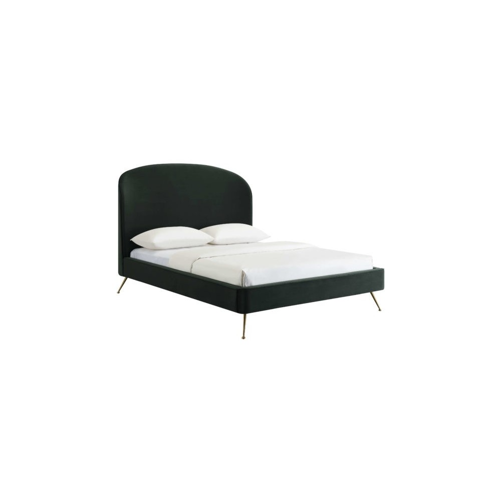 TOV Furniture Vivi Forest Green Velvet Bed in King