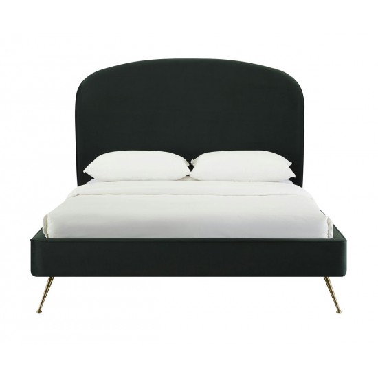 TOV Furniture Vivi Forest Green Velvet Bed in Queen