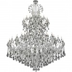 Elegant Lighting Light Chrome Chandelier With Silver Shade Tear Drop Crystals Silver Shade (Grey) Royal Cut Crystal