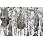 Elegant Lighting Light Chrome Chandelier With Silver Shade Tear Drop Crystals Silver Shade (Grey) Royal Cut Crystal