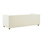 TOV Furniture Wafa Cream Velvet Sofa