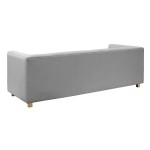 TOV Furniture Wafa Light Grey Velvet Sofa