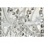 Elegant Lighting Light Chrome Chandelier With Silver Shade Tear Drop Crystals Silver Shade (Grey) Royal Cut Crystal