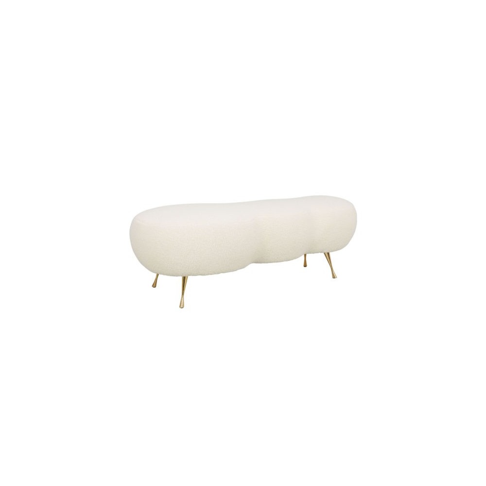 TOV Furniture Welsh Faux Shearling Bench