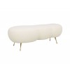 TOV Furniture Welsh Faux Shearling Bench