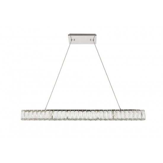 Elegant Lighting Monroe Integrated Led Chip Light Chrome Chandelier Clear Royal Cut Crystal