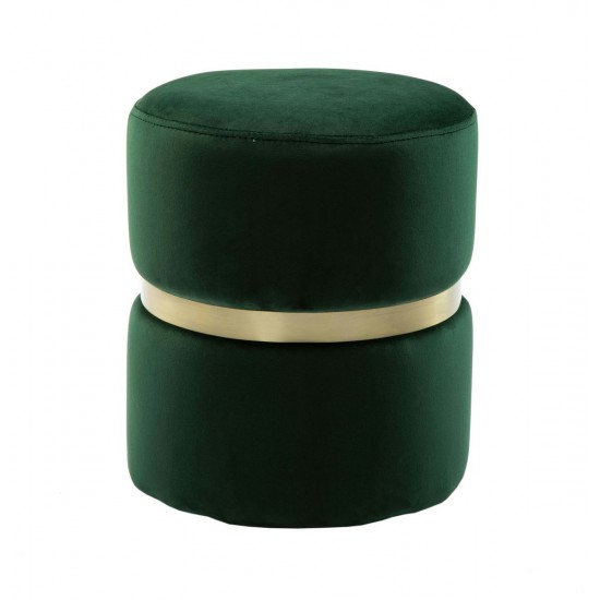 TOV Furniture Yamma Forest Green Velvet Ottoman