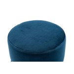 TOV Furniture Yamma Navy Velvet Ottoman