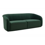 TOV Furniture Yara Pleated Forest Green Velvet Sofa