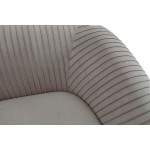 TOV Furniture Yara Pleated Grey Velvet Loveseat