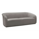 TOV Furniture Yara Pleated Grey Velvet Sofa