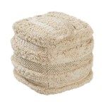 TOV Furniture Yorba Cotton Pouf