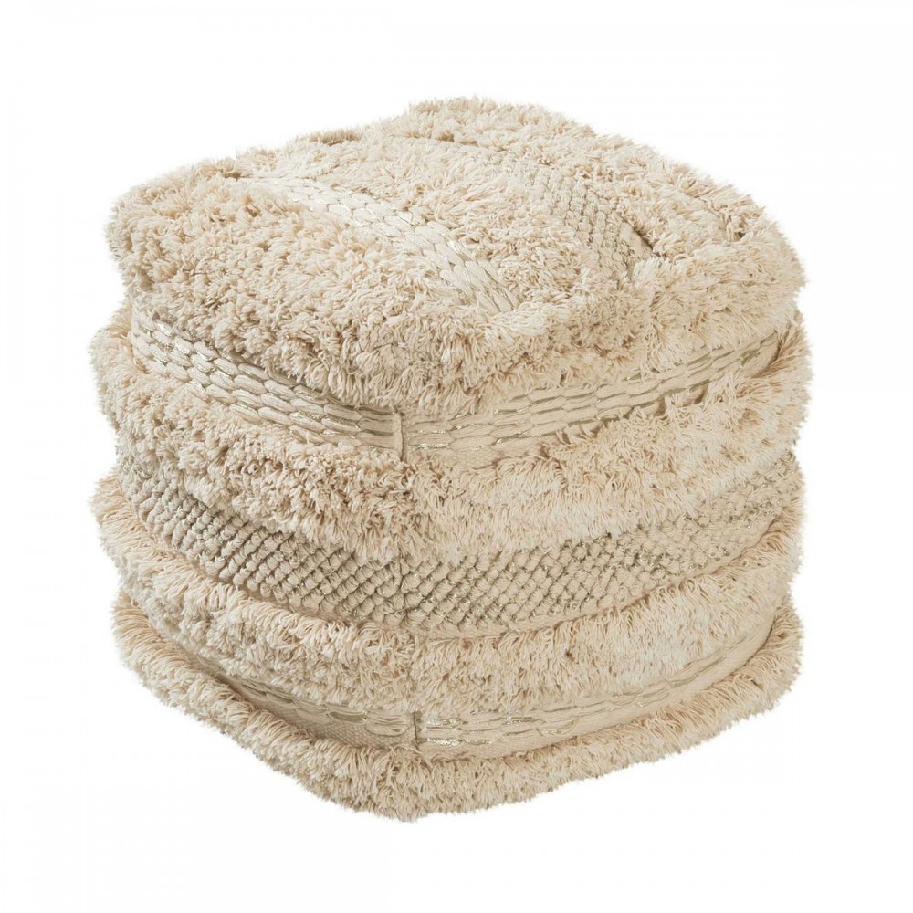 TOV Furniture Yorba Cotton Pouf