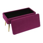 TOV Furniture Ziva Plum Velvet Storage Bench