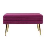 TOV Furniture Ziva Plum Velvet Storage Bench