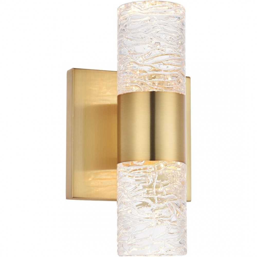 Elegant Lighting Vega 2 Light Gold Led Wall Sconce