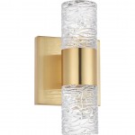 Elegant Lighting Vega 2 Light Gold Led Wall Sconce