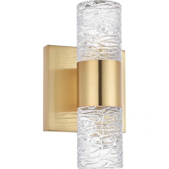 Elegant Lighting Vega 2 Light Gold Led Wall Sconce