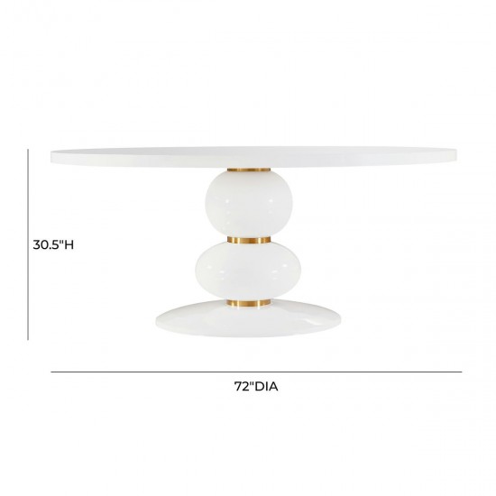 TOV Furniture Arianna 72" Round Dining Table