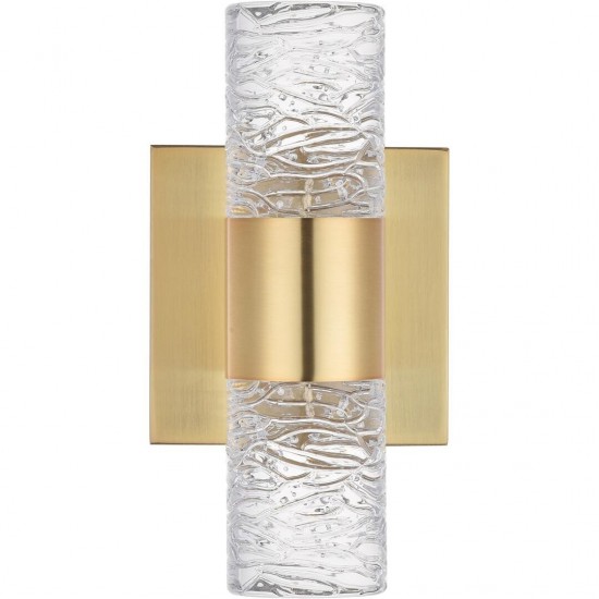 Elegant Lighting Vega 2 Light Gold Led Wall Sconce