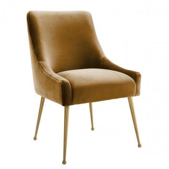 TOV Furniture Beatrix Cognac Velvet Side Chair