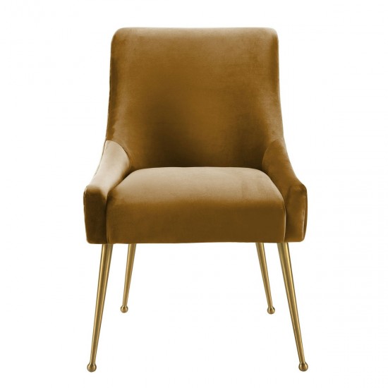 TOV Furniture Beatrix Cognac Velvet Side Chair