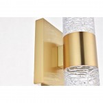 Elegant Lighting Vega 2 Light Gold Led Wall Sconce