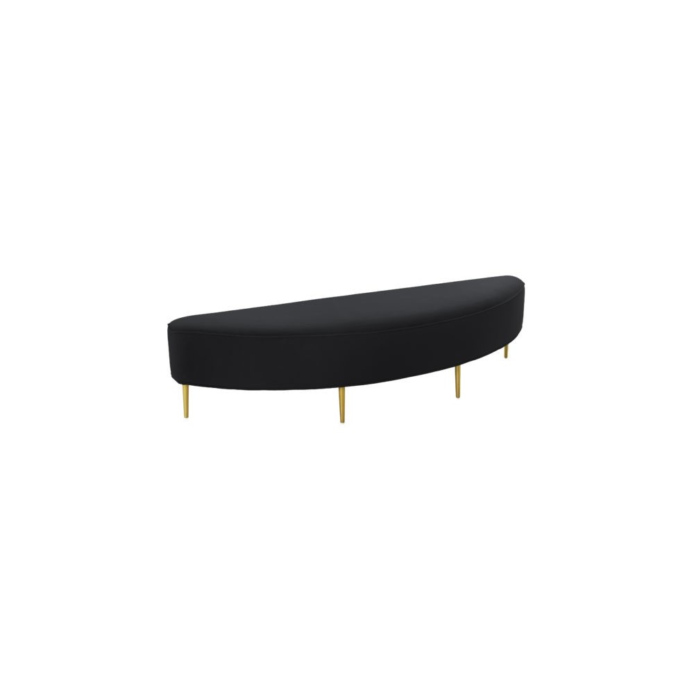 TOV Furniture Bianca Black Velvet King Bench