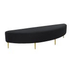 TOV Furniture Bianca Black Velvet Queen Bench