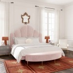 TOV Furniture Bianca Blush Velvet Full Bench