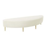 TOV Furniture Bianca Cream Velvet Full Bench