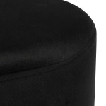 TOV Furniture Ivy Black Velvet Ottoman