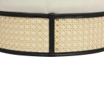 TOV Furniture Ivy Cream Velvet Ottoman