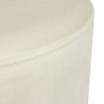 TOV Furniture Ivy Cream Velvet Ottoman