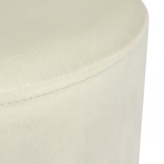 TOV Furniture Ivy Cream Velvet Ottoman