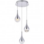 Elegant Lighting Amherst Collection Led 3-Light Chandelier 12In X 9In Chrome Finish