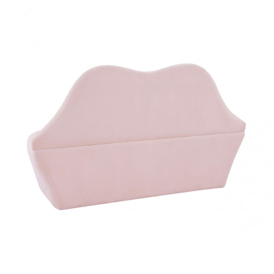 TOV Furniture Lips Blush Velvet Settee